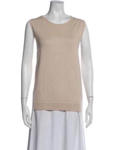 Pre-owned St John Crew Neck Sweater In Neutral