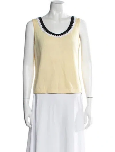 Pre-owned St John Crew Neck Sweater In Neutral