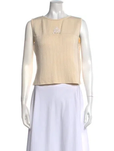 Pre-owned St John Crew Neck Sweater In Neutral