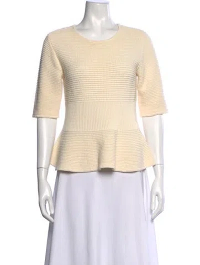 Pre-owned St John Crew Neck Sweater In Neutral