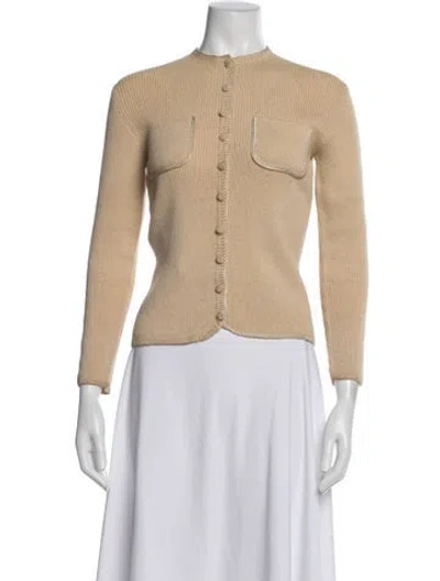 Pre-owned St John Crew Neck Sweater In Neutrals
