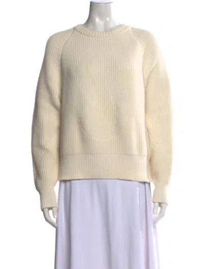 Pre-owned St John Crew Neck Sweater In Neutrals