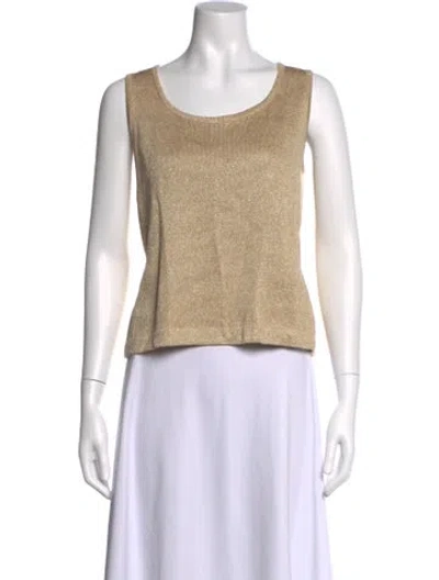 Pre-owned St John Crew Neck Sweater In Neutrals