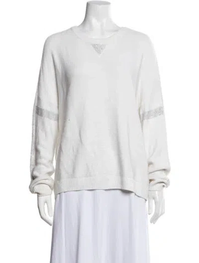 Pre-owned St John Crew Neck Sweater In Neutrals