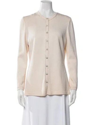Pre-owned St John Crew Neck Sweater In Neutrals