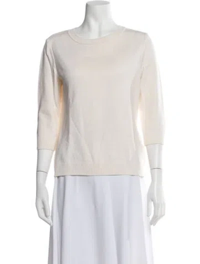 Pre-owned St John Crew Neck Sweater In Neutrals