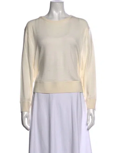 Pre-owned St John Crew Neck Sweater In Neutrals