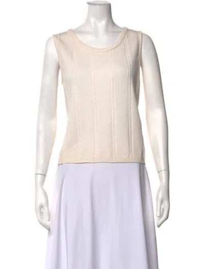 Pre-owned St John Crew Neck Sweater In Neutrals