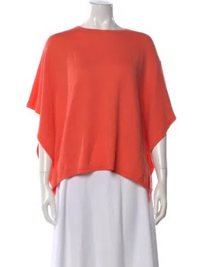 Pre-owned St John Crew Neck Sweater In Orange