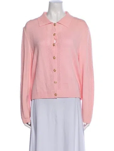 Pre-owned St John Crew Neck Sweater In Pink