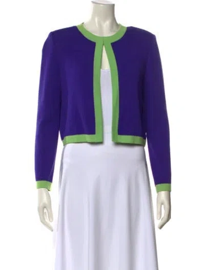 Pre-owned St John Crew Neck Sweater In Purple