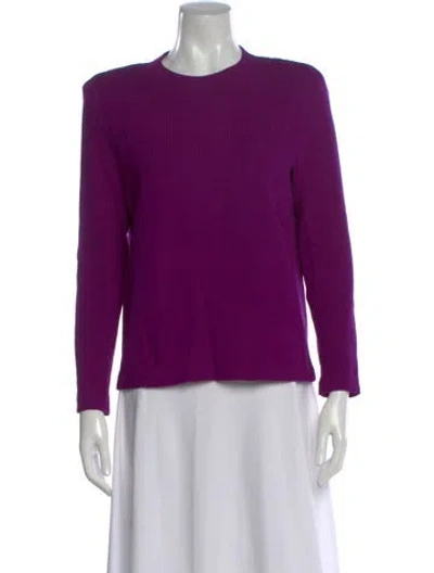 Pre-owned St John Crew Neck Sweater In Purple
