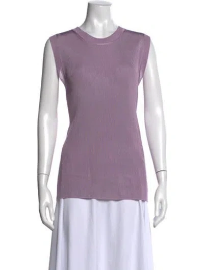 Pre-owned St John Crew Neck Sweater In Purple