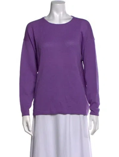 Pre-owned St John Crew Neck Sweater In Purple