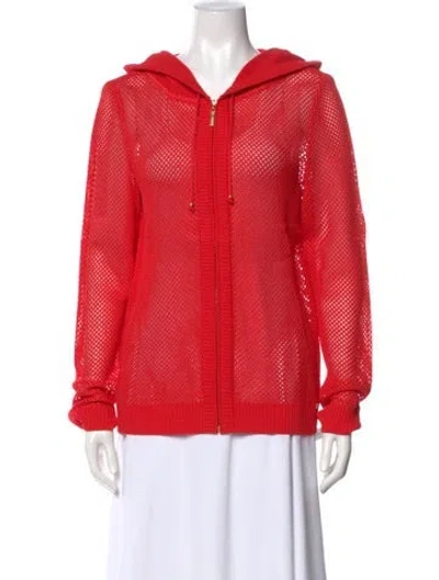 Pre-owned St John Crew Neck Sweater In Red