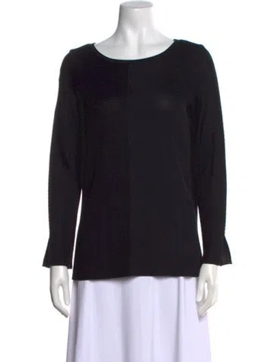 Pre-owned St John Crew Neck Sweater W/ Tags In Black