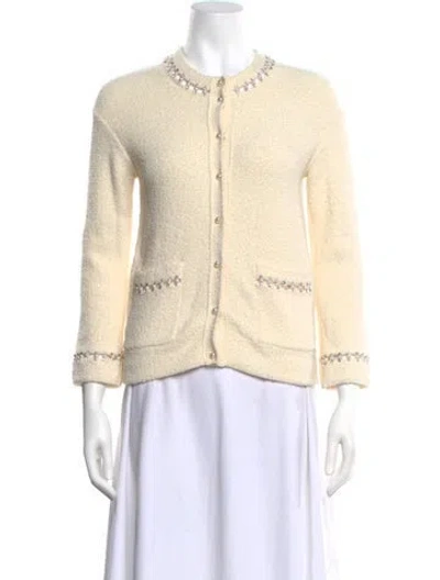 Pre-owned St John Crew Neck Sweater W/ Tags In Neutral