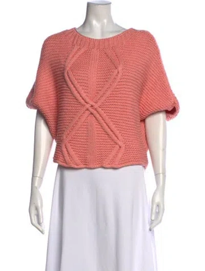 Pre-owned St John Crew Neck Sweater W/ Tags In Pink