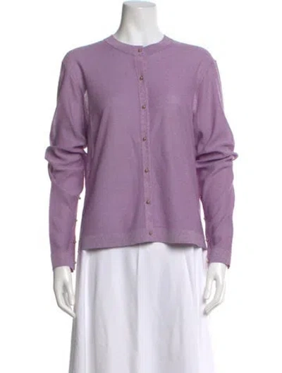 Pre-owned St John Crew Neck Sweater W/ Tags In Purple