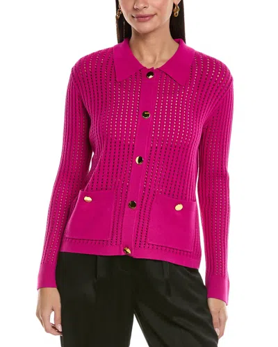 St John St. John Crochet Jacket In Pink
