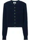 St John St. John Collection Re-edition Textured Knit Cardigan In Blau