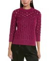 St John St. John Crochet Sweater In Pink