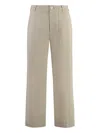 St John Italian Stretch Cady Straight-leg Pants In Nude