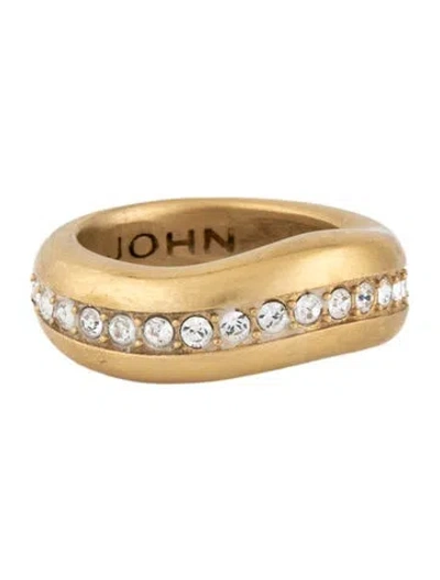 Pre-owned St John Crystal Band Ring In Multicolor
