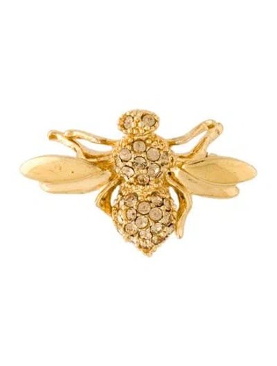 Pre-owned St John Crystal Bee Pin Brooch In Multi