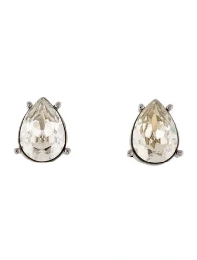 Pre-owned St John Crystal Clip-on Earrings