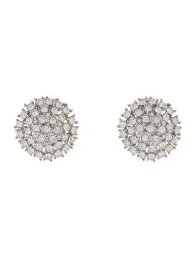 Pre-owned St John Crystal Clip-on Earrings In Multi
