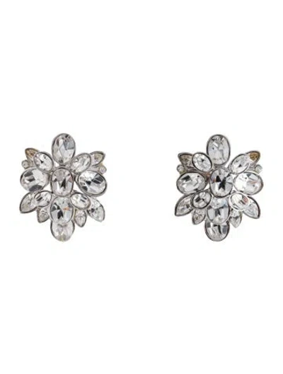 Pre-owned St John Crystal Clip-on Earrings In Multi
