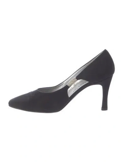 Pre-owned St John Crystal Embellishments D'orsay Pumps In Blue