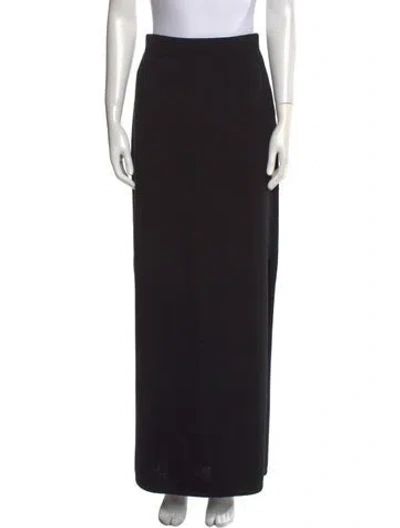 Pre-owned St John Crystal Embellishments Long Skirt In Black