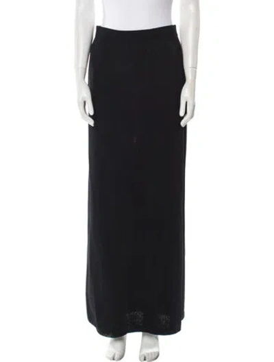 Pre-owned St John Crystal Embellishments Long Skirt In Black