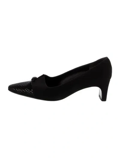 Pre-owned St John Crystal Embellishments Pumps In Black