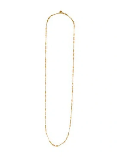Pre-owned St John Crystal Link Chain Necklace, 53" In Multi