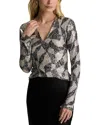 St John Cubist Geometric Paillettes Top In Brown