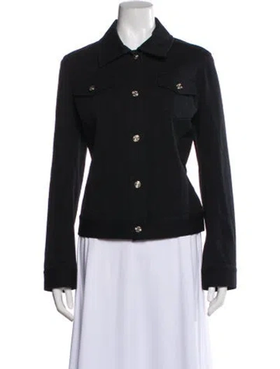 Pre-owned St John Denim Jacket In Black