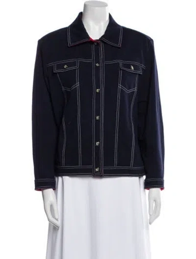 Pre-owned St John Denim Jacket In Blue