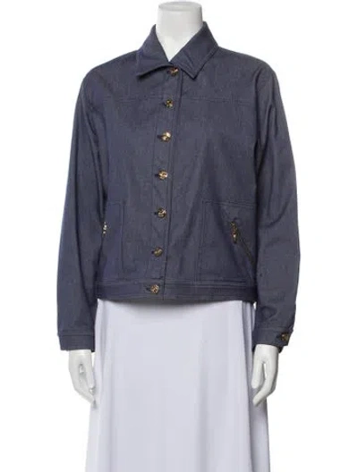 Pre-owned St John Denim Jacket In Blue