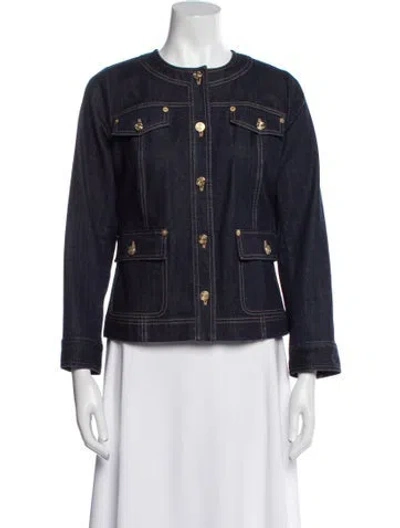 Pre-owned St John Denim Jacket In Blue