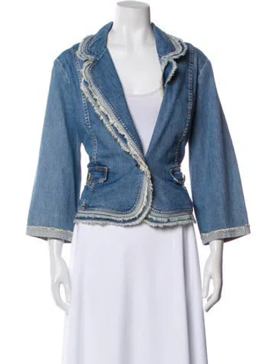 Pre-owned St John Denim Jacket In Blue