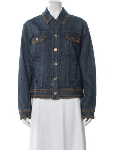 Pre-owned St John Denim Jacket In Blue