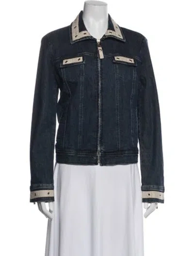 Pre-owned St John Denim Jacket In Blue