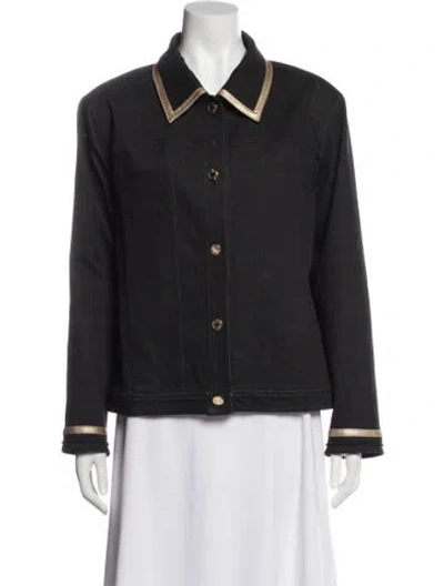 Pre-owned St John Denim Jacket In Gray