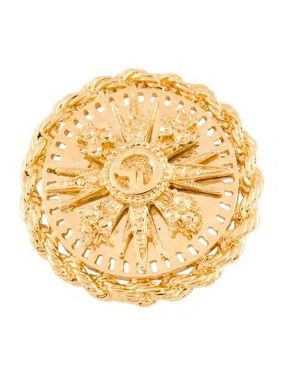 Pre-owned St John Disc Pin Brooch In Multi