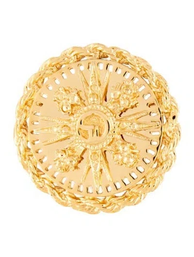 Pre-owned St John Disc Pin Brooch In Multicolor