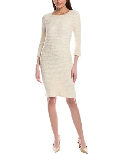 St John St. John Donna Tweed Wool-blend Sheath Dress In Neutral