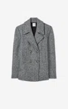 St John Double Breasted Felted Jacket In Gmlg